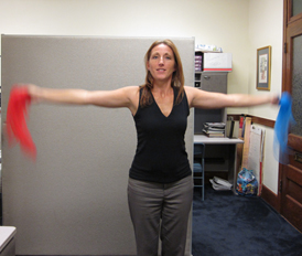 Cardio in a Box for Office Fitness- Arm Circles